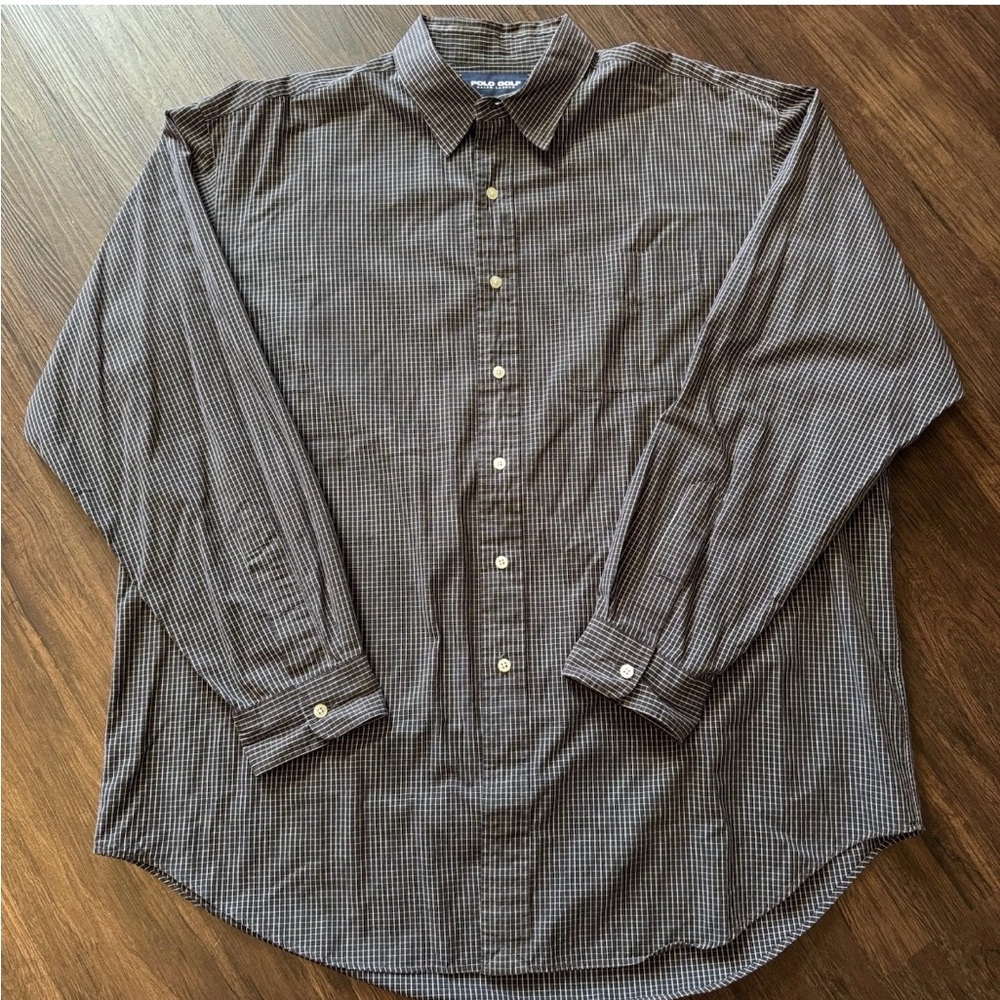 Polo Golf by Ralph Lauren Long-Sleeve Check Button-Down Shirt Dark Gray
